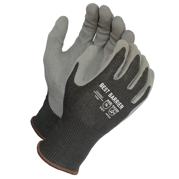 Best Barrier A5 Cut Resistant, Black, Luxfoam Coated Glove, M,  CA5638M12